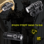 פנס קסדה טקטי רב-תכליתי עם חיבור למסילת ARC.נץ המדבר