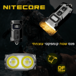פנס כיס טקטי נטען קטן מבית נייטקור דגם Nitecore TINI3 בחנות DESERTFALCON gear ישראל.