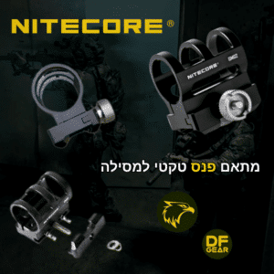 מתאם פיקטיני לפנס טקטי מאלומיניום דגם Nitecore GM02 מבית DESERTFALCON ישראל.